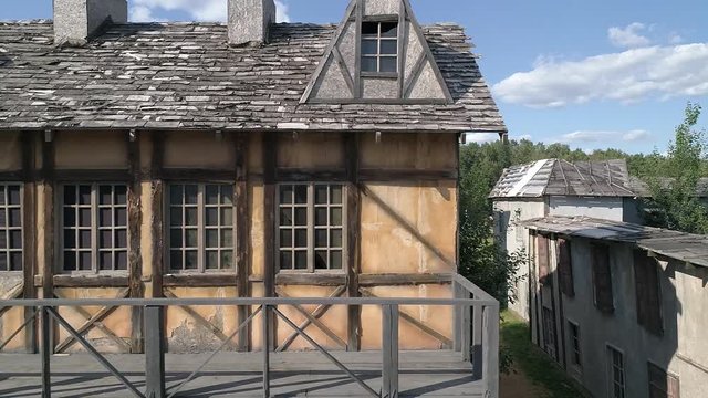 medieval house window. cinema. sets 