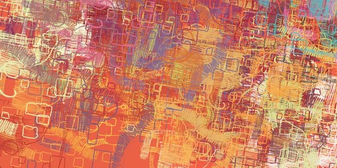 Fototapeta premium Abstract. Modern art. Handmade background. Painterly mix. Canvas surface. Colorful pattern. Oil painting. Wide brush. 2d illustration. Wall painting. Backdrop material. 