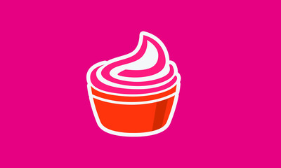 cupcake with whipped cream