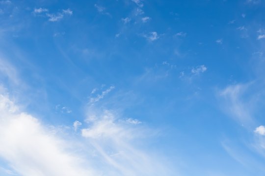 Light Blue Sky With Cirrocumulus Clouds. Beautiful Sky Background