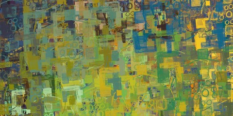 Fototapeta premium Wall painting. Abstract. Handmade background. Canvas surface. Wide brush. Painterly mix. Oil painting. Modern art. Colorful pattern. 2d illustration. Backdrop material. 