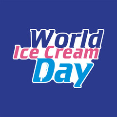 Naklejka na ściany i meble World Ice Cream Day Mnemonic