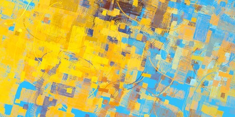 Abstract. Oil painting. Backdrop material. Painterly mix. Colorful pattern. Wide brush. Canvas surface. Handmade background. 2d illustration. Wall painting. Color texture.