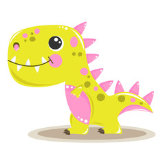 Cute baby girl dinosaur