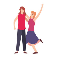 man and woman happy young people