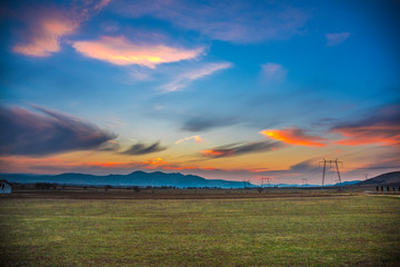 Obraz premium Sun set in the springtime