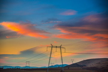 Obraz premium Sun set in the springtime
