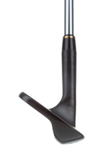 Black 56 Degree Loft Angle Golf Club Wedge Iron Isolated on a White Background
