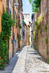 Fototapeta na wymiar narrow street in old town @ citta di castello
