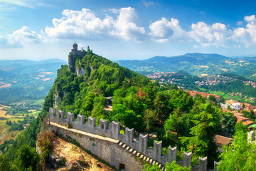 Fototapeta na wymiar San Marino. Cesta or Fratta second tower in San Marino
