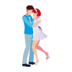 romantic couple hugging love image