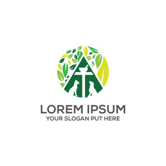 Fototapeta premium Pet care logo/identity design for use animal care