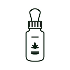 cannabis bottle product dropper icon