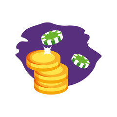 casino games chips with coin