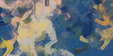 Colorful pattern. Wall painting. Canvas surface. Abstract. Handmade background. Color texture. Backdrop material. Wide brush. Oil painting. Modern art. 2d illustration. 