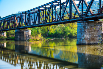 Fototapeta na wymiar Railroad bridge