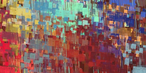 Color texture. Backdrop material. Wall painting. Modern art. Wide brush. Painterly mix. Handmade background. Colorful pattern. Abstract. 2d illustration. Canvas surface. 