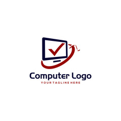 Naklejka premium Computer Logo Template