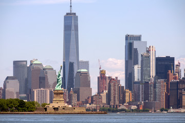 Fototapeta na wymiar New York City Manhattan Skyline Ellis Island Statue of Liberty USA