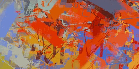 Handmade background. Painterly mix. Colorful pattern. Canvas surface. Color texture. Wide brush. Wall painting. Abstract. Oil painting. 2d illustration. Modern art. 