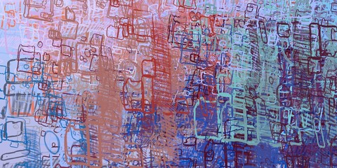 Naklejka premium Handmade background. Painterly mix. Colorful pattern. Canvas surface. Color texture. Wide brush. Wall painting. Abstract. Oil painting. 2d illustration. Modern art. 