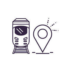 train travel vehicle with pin location