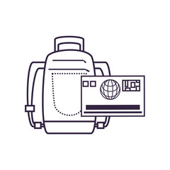 travel bag equipment with credit card