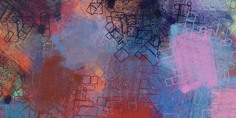 Wide brush. Color texture. Modern art. Canvas surface. Wall painting. Colorful pattern. Painterly mix. Backdrop material. 2d illustration. Oil painting. Handmade background.