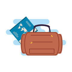 travel suitcase equipment with passport