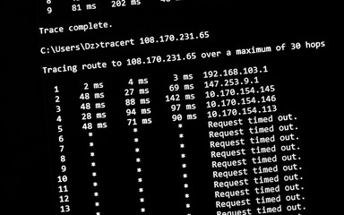 trace route network command