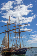 Fototapeta na wymiar Two Tall Ships