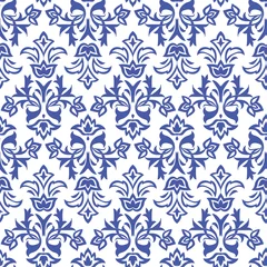 Gordijnen Blue shapes vector illustration pattern © Edel Morataya