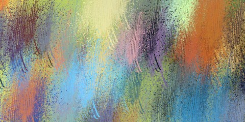 Wall painting. Backdrop material. Canvas surface. Handmade background. Abstract. Color texture. Modern art. Painterly mix. 2d illustration. Oil painting. Colorful pattern.