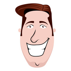 Isolated businessman cartoon avatar on a white background - Vector