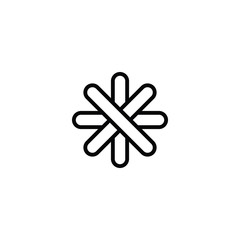 flower star sign symbol design illustration