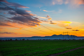 Obraz premium Clouds at the sunset