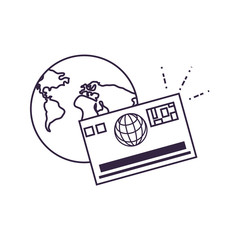 world planet earth with credit card