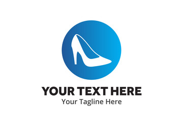 ladies shoes logo , ladies shoes simple logo creative design in flat style with color . shoes logo creative design for identity and business