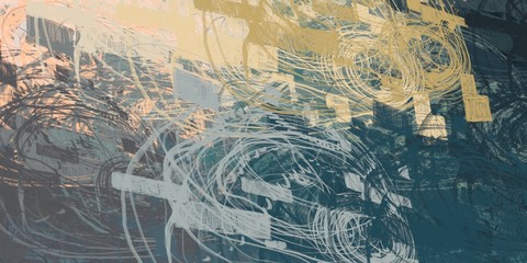 Modern art. Wide brush. Handmade background. Painterly mix. Wall painting. Color texture. Colorful pattern. Backdrop material. 2d illustration. Abstract. Canvas surface.