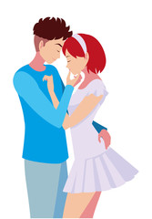 romantic couple hugging love image