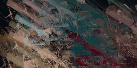 Modern art. Color texture. Backdrop material. Painterly mix. Wide brush. Wall painting. Canvas surface. Colorful pattern. Handmade background. Oil painting. 2d illustration. 