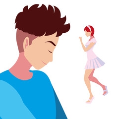 man and woman romantic couple