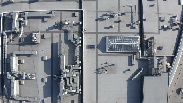 utilities for building maintenance located on the roof.