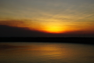 Sunset Afterglow over Water