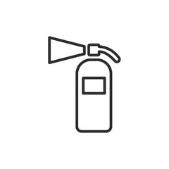 Fire extinguisher icon template color editable. Fire danger. Fire protection symbol vector sign isolated on white background. Simple logo vector illustration for graphic and web design.