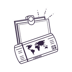 wallet with ticket flight document