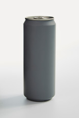 Aluminum can mockup isolated on white