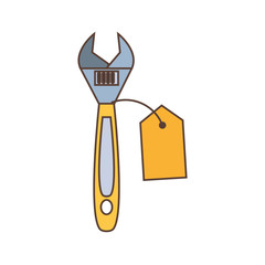 wrench tool with price tag hanging