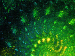 green abstract fractal background 3d rendering illustration