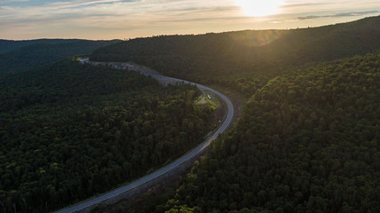 Valley Of The Mountain River Anyuy. Khabarovsk territory in the far East of Russia. The view of Anyui river is beautiful. Anyu national Park. Landscape mountain river in the Russian taiga.